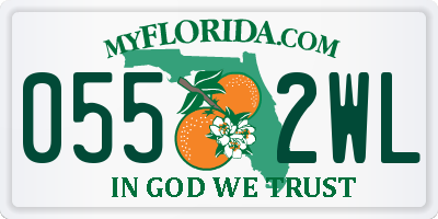 FL license plate 0552WL