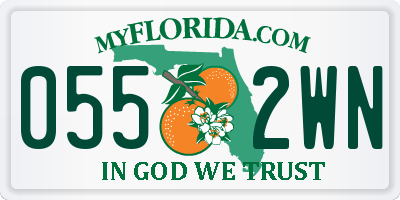 FL license plate 0552WN