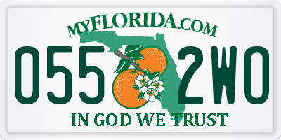 FL license plate 0552WO