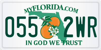 FL license plate 0552WR