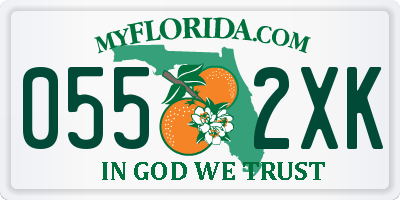 FL license plate 0552XK