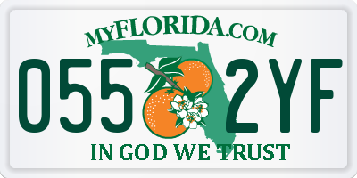 FL license plate 0552YF