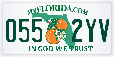 FL license plate 0552YV
