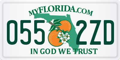 FL license plate 0552ZD
