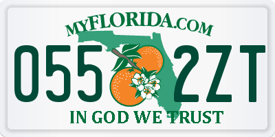 FL license plate 0552ZT