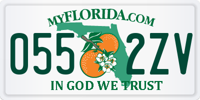 FL license plate 0552ZV