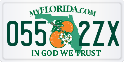 FL license plate 0552ZX