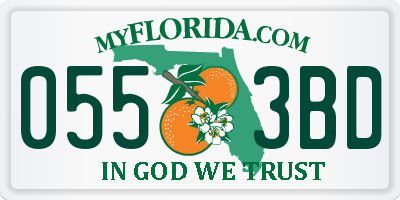 FL license plate 0553BD