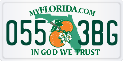 FL license plate 0553BG