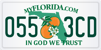 FL license plate 0553CD