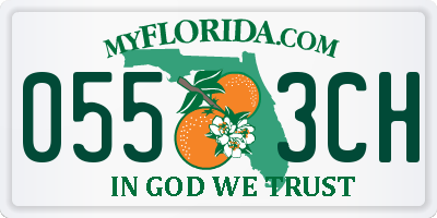 FL license plate 0553CH