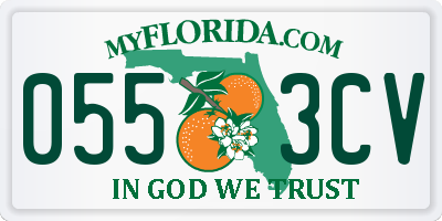 FL license plate 0553CV