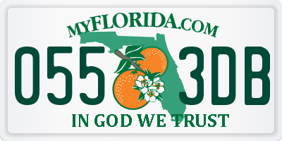 FL license plate 0553DB