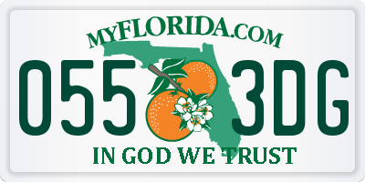 FL license plate 0553DG