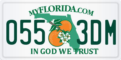 FL license plate 0553DM