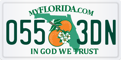 FL license plate 0553DN