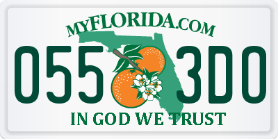 FL license plate 0553DO