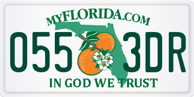 FL license plate 0553DR