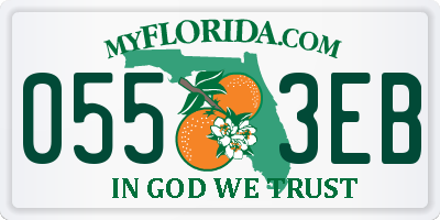 FL license plate 0553EB