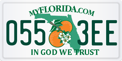FL license plate 0553EE