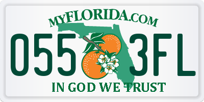 FL license plate 0553FL