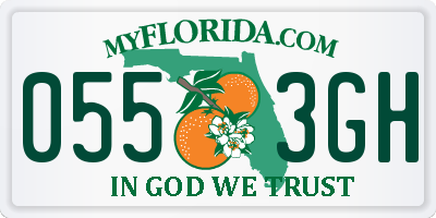 FL license plate 0553GH