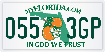 FL license plate 0553GP
