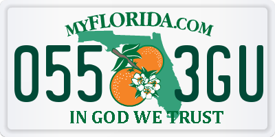 FL license plate 0553GU