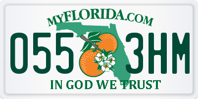 FL license plate 0553HM