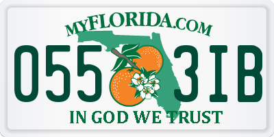 FL license plate 0553IB