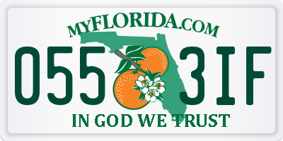 FL license plate 0553IF