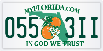 FL license plate 0553II