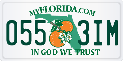 FL license plate 0553IM