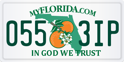 FL license plate 0553IP