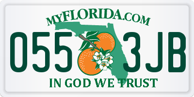 FL license plate 0553JB