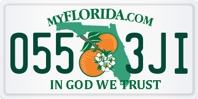 FL license plate 0553JI