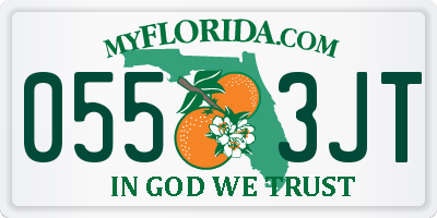 FL license plate 0553JT