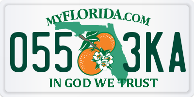 FL license plate 0553KA