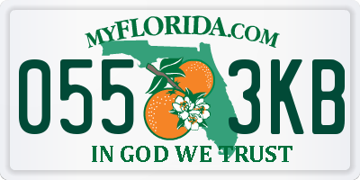 FL license plate 0553KB