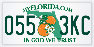 FL license plate 0553KC