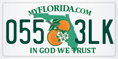 FL license plate 0553LK