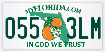 FL license plate 0553LM