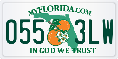 FL license plate 0553LW
