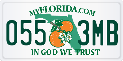 FL license plate 0553MB