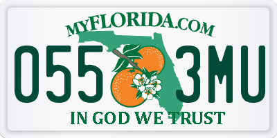 FL license plate 0553MU