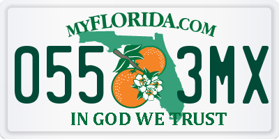 FL license plate 0553MX