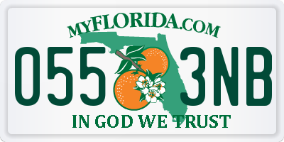 FL license plate 0553NB