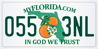 FL license plate 0553NL