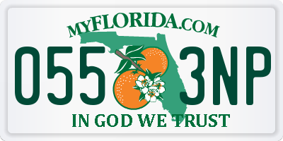 FL license plate 0553NP