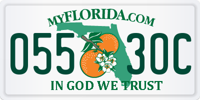 FL license plate 0553OC